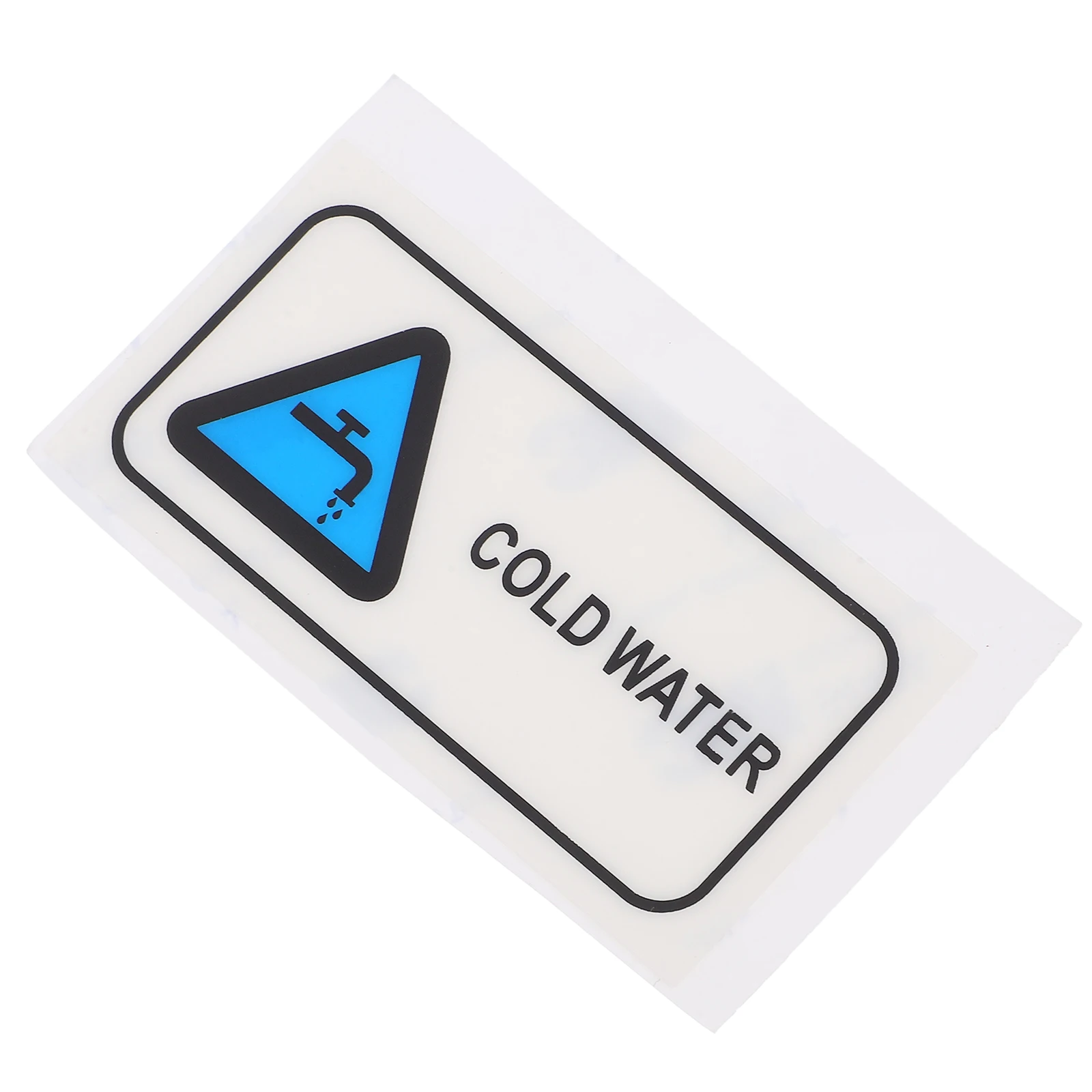 Waterproof Cold Water Safety Stickers Adhesive Labels Pipes Clear Identification Easy Application For Schools Hospitals Home