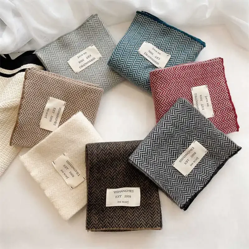 لينة محبوك سميكة المرأة وشاح أنيق الخريف الشتاء تنوعا زيبرا نمط الصوفية الرقبة أدفأ الكورية العصرية