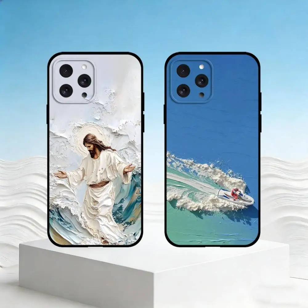 

A-Art oil painting mobile Phone Case For iPhone 17,16,15,14,13,12,11 Plus,Pro,Max,Mini Silicone black Soft Cover