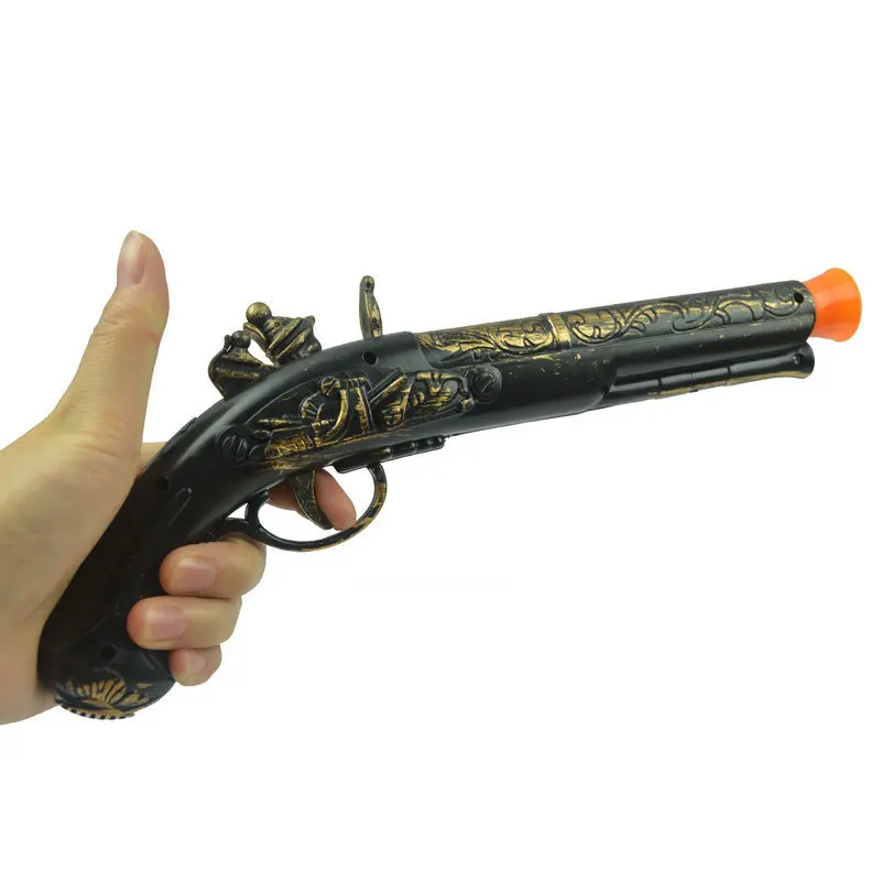 1 pz Halloween plastica pirata Prop Cosplay Prom pistola arma plastica Cos parti pirata pistola giocattoli per bambini regalo