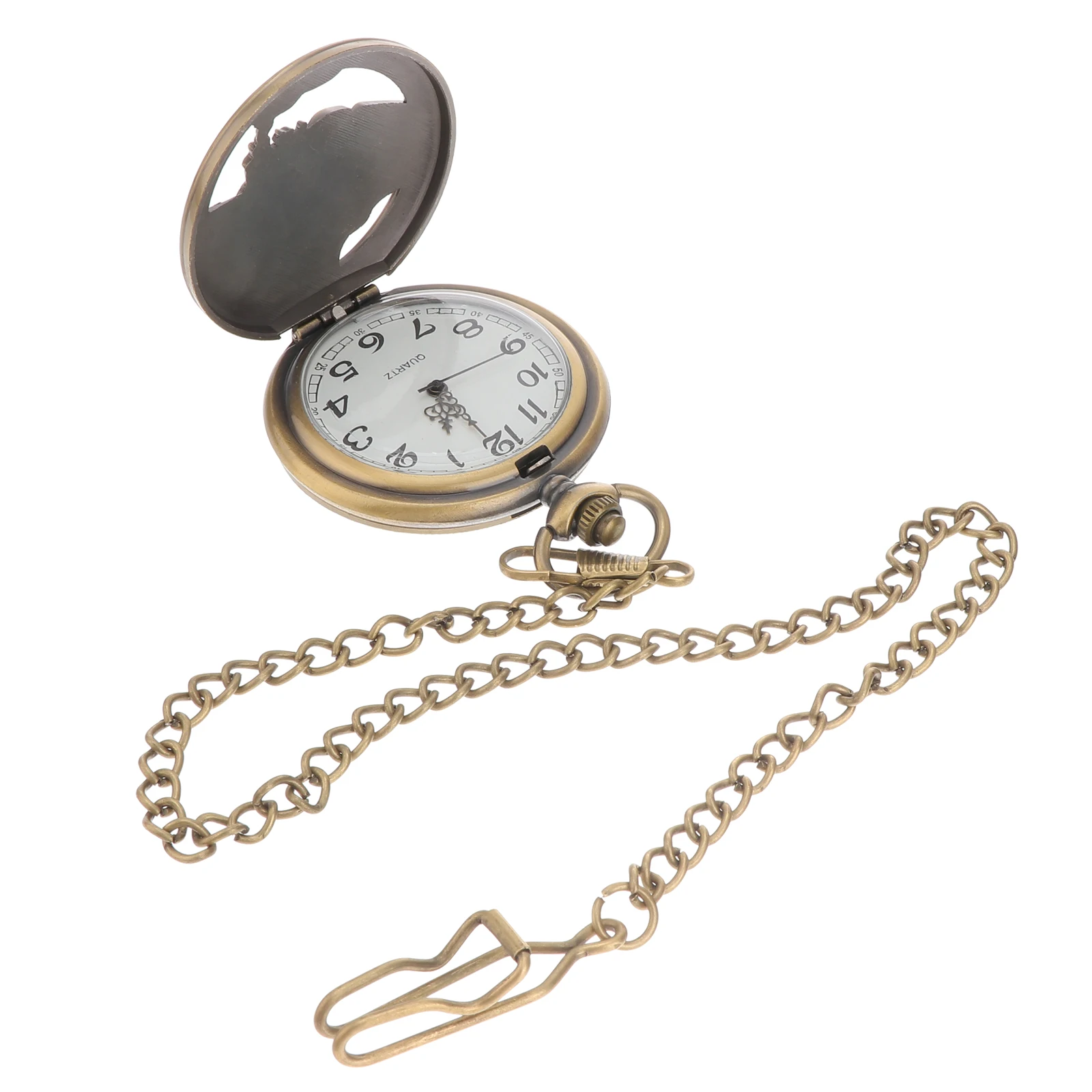 

Quartz Pocket Retro Pocket Watch Vintage Chain Lightweight Portable Retro Large Dial Easy Time Check Perfect Holiday Gift