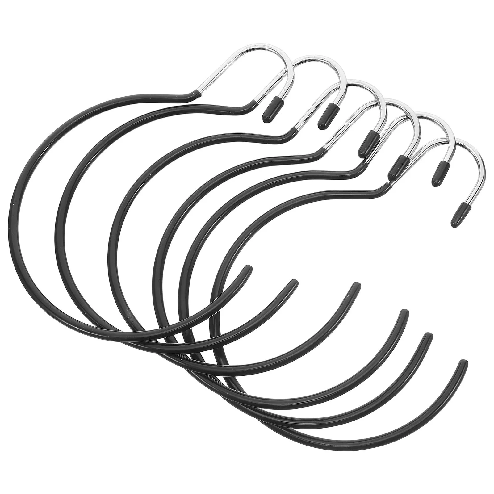 

6Pcs Scarf Holder Organizer Plastic Hanger Closet Belt Storage Rack Multipurpose Neckties Scarves Shawls Display