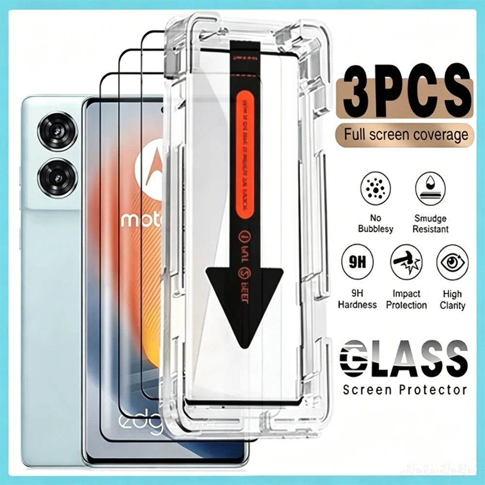 Protecteur d'écran pour Motorola Edge 60 Fusion 60 Pro Edge 70 Edge 50 Neo Ultra Signature Glass, 3/1 pièces, Installation facile, sans poussière