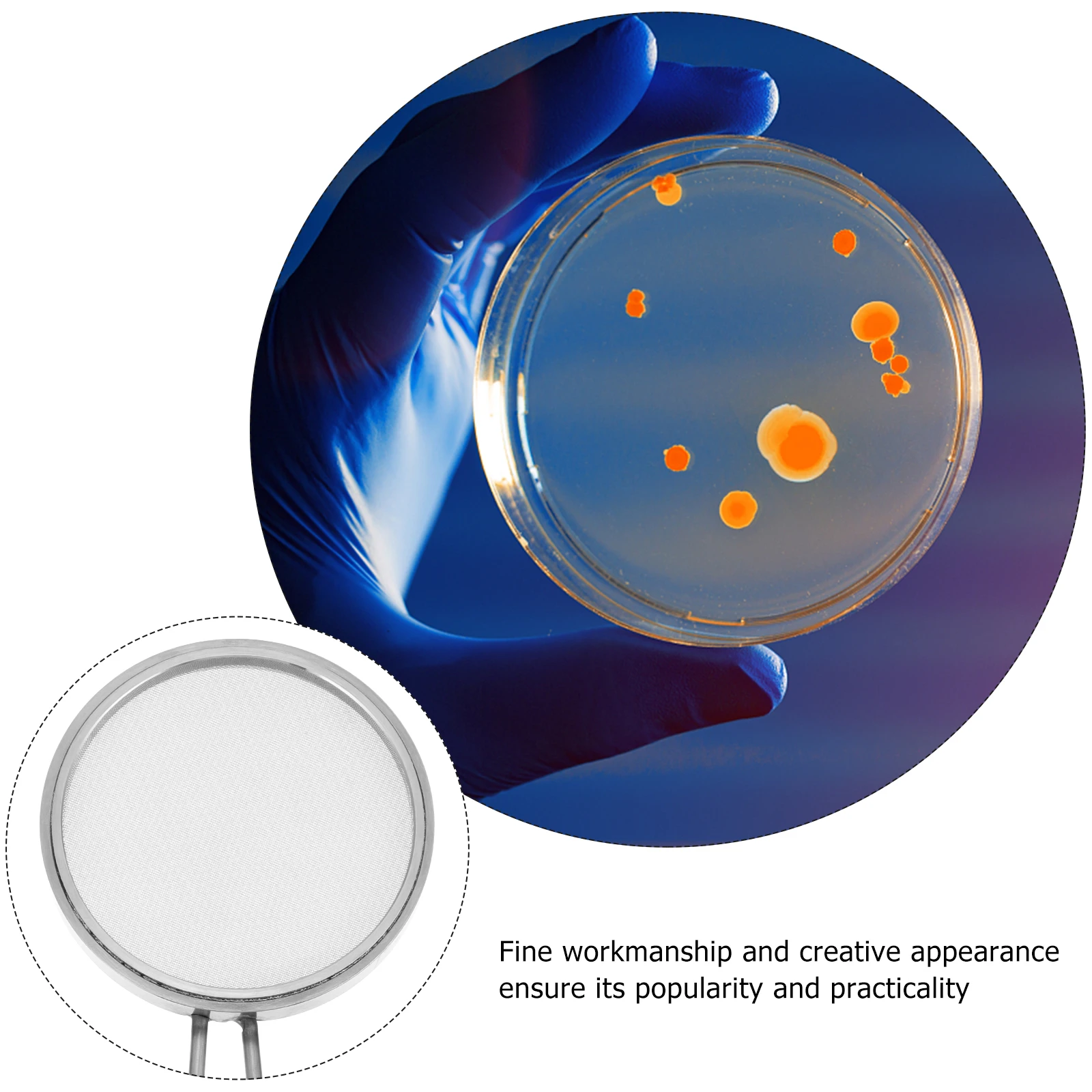 

100 Mesh Cell Strainer Stainless Steel Lab Sieve Tool for Cell Counting Separation Cytometry Sample Preparation