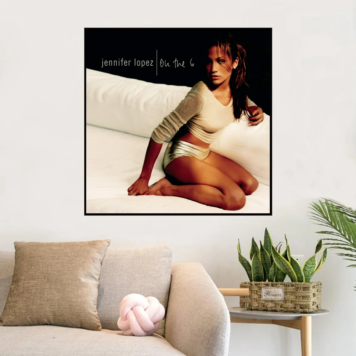 Jennifer Lopez On The 6 Music Album Poster Canvas Art Print Home Decor Wall Painting ( No Frame )