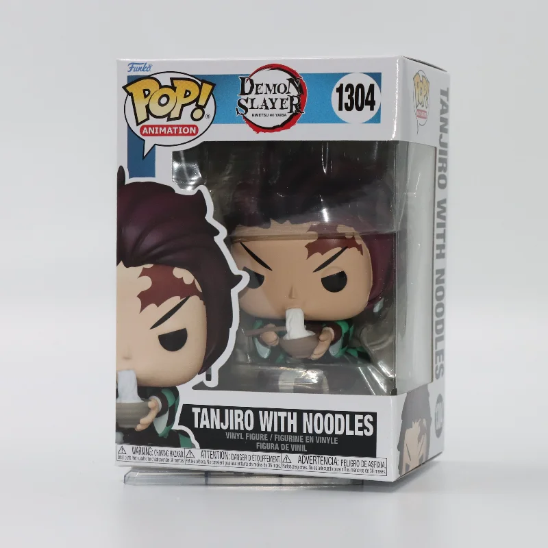 FUNKO POP Original Demon Slayer TANJIRO CON NOODLES juguetes figuras colección modelo juguete regalos de vacaciones para niños niñas niños