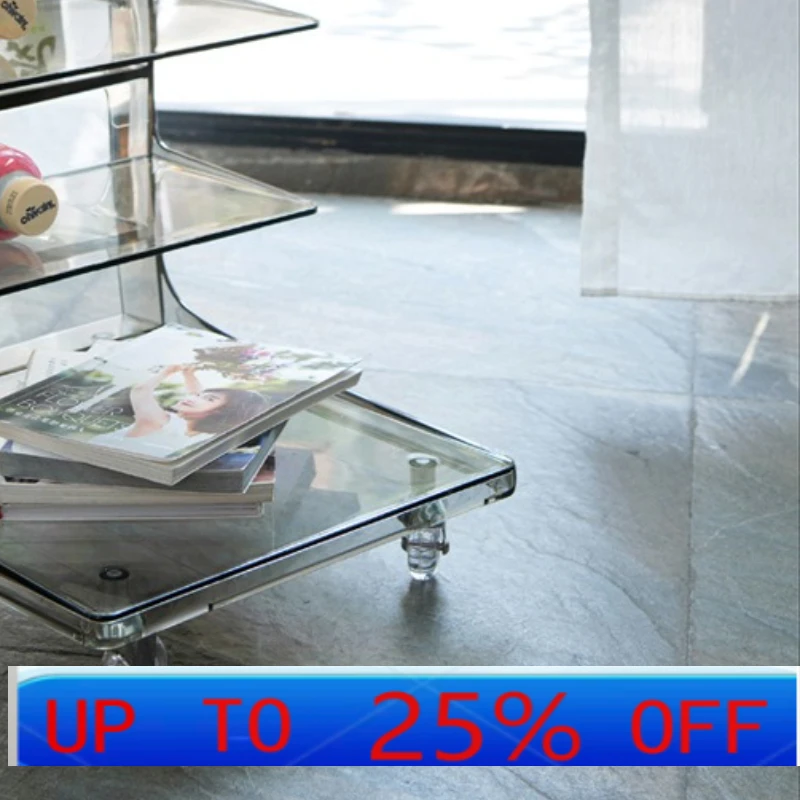 

LH acrylic medieval cart, movable side cabinet cream wind small coffee table