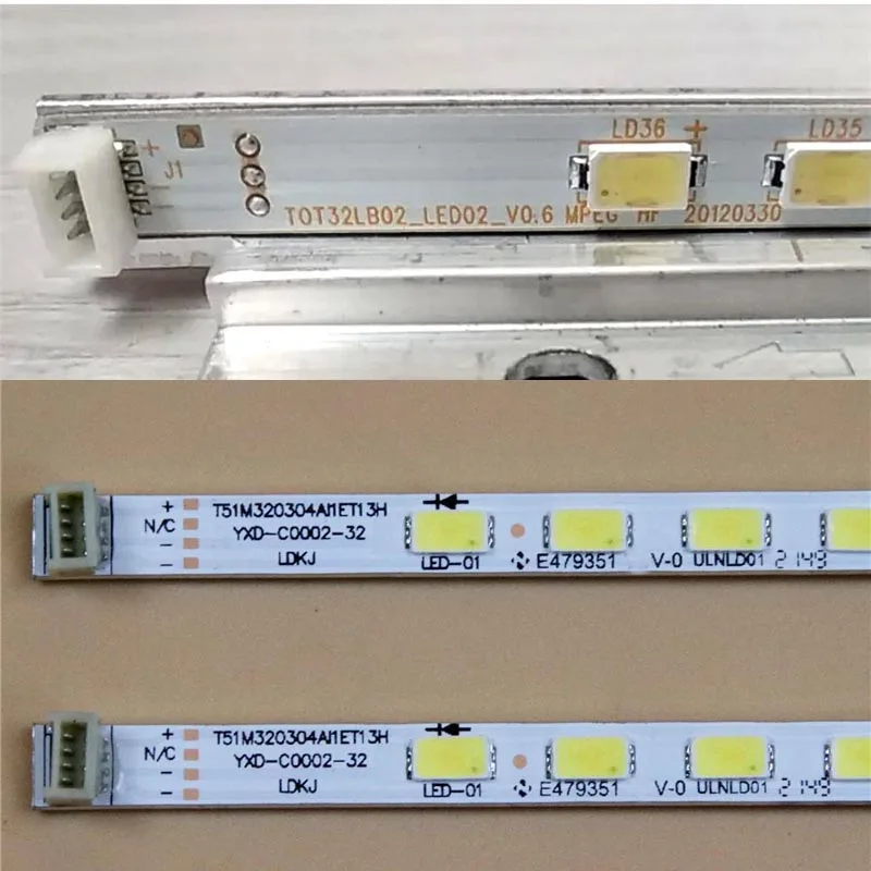Kits TV's Illumination Bars T51M320304AI1ET13H Backlight Strip TOT32LB02 LED002 V0.4 MPEG HF Array Bands 4C-LB320T-PF2 Planks