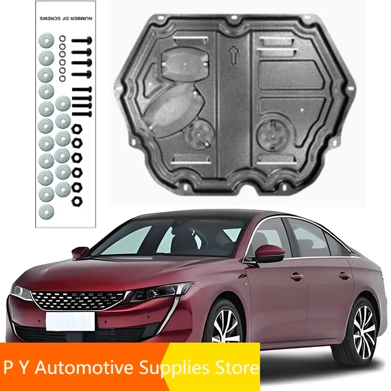 

Автомобильные аксессуары, черный грязезащитный щит под двигатель, брызговик, щит от брызг, панель крыла для Peugeot 508L 2019-2023 1,8 T