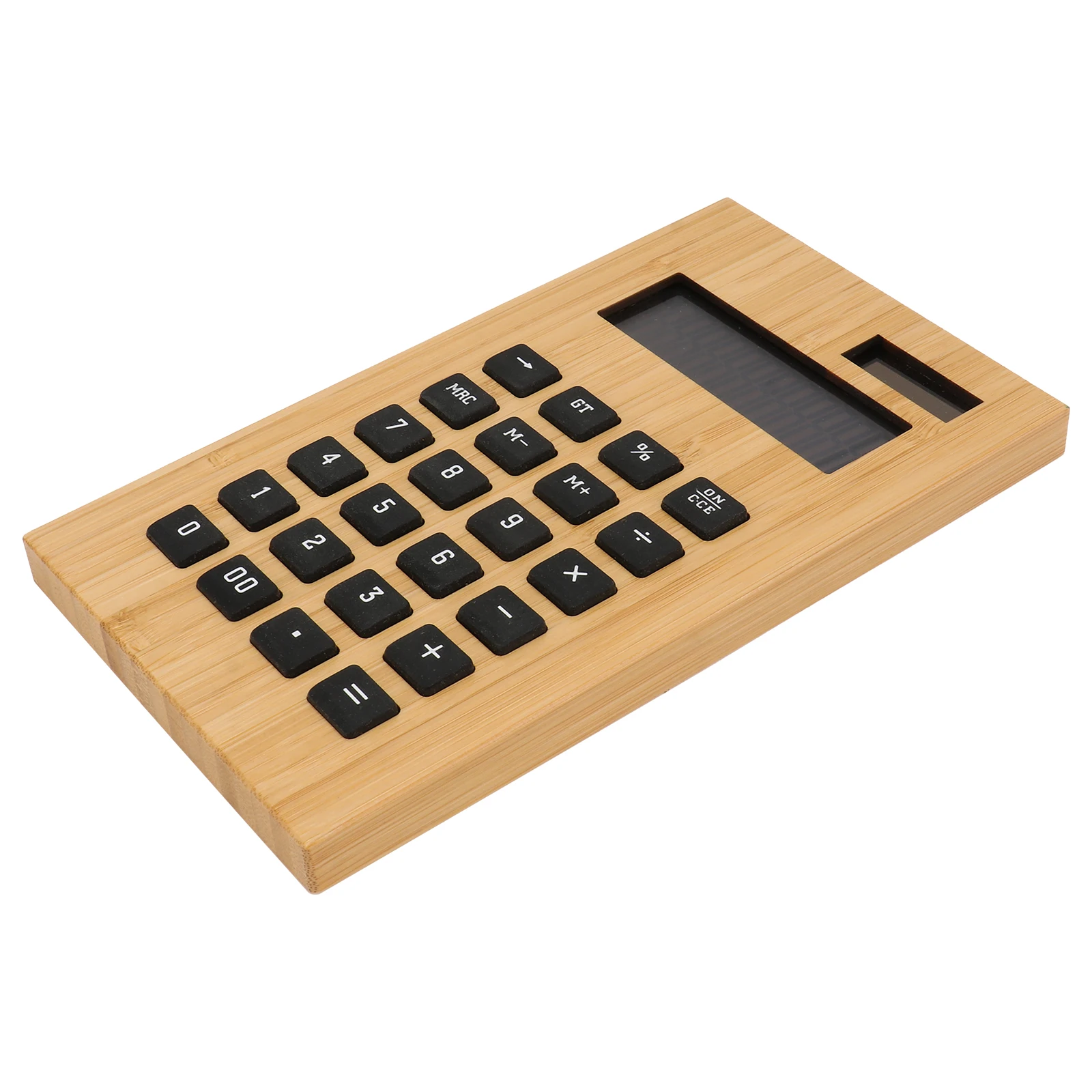 

Solar Calculator Bamboo Electronic Calculation Aids Portable Office Stationery Student Environmentally Friendly Long