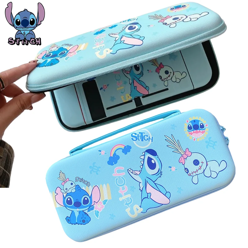 Casing Disney Stitch baru untuk Nintendo Switch NS sampul pelindung tas penyimpanan Anime Aksesori cangkang pegangan konsol Game