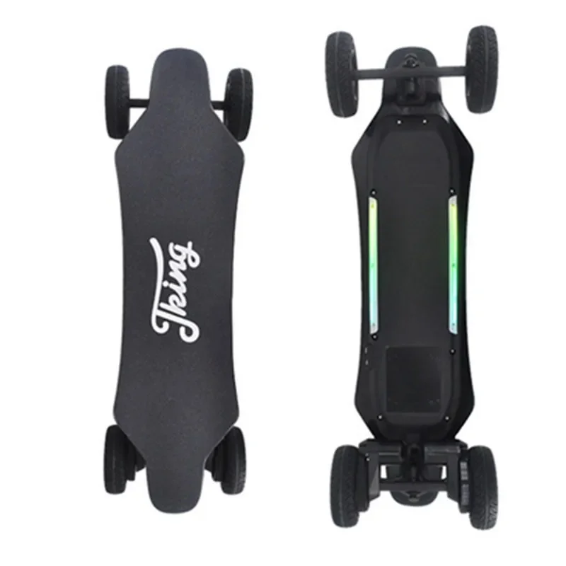 

6 Inch 4 Wheel Electric Scooter Adult Powerful 2000W 24V 40KM/H SUV All-terrain Electric Skateboard with Colorful Lights