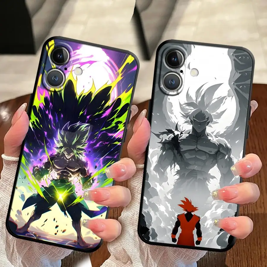 Schwarze weiche Handyhülle für iPhone 13 12 11 17 Pro Max 15 16 14 Plus XS Max 7 8 XR 17Air Cartoon Dragon Ball Goku
