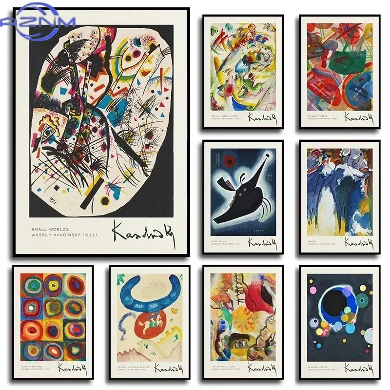 AZNM – peinture sur toile Wassily Kandinsky, collection d'œuvres d'art, affiche imprimée abstraite, le jardin de l'amour, art mural pour la maison, le salon, décembre