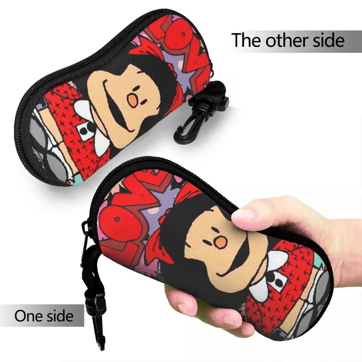 Love Mafalda Flowers Glasses Case Protective Cartoon Eyewear Box Gift Eyewear Container