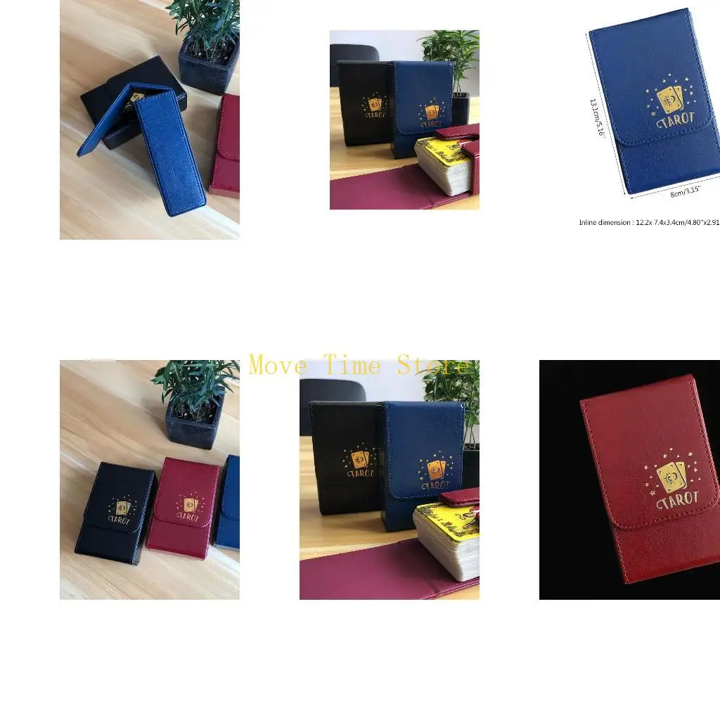 

92ME PU Leather Tarot for Case Tarot Cards Box Container Collection CCG Board Gam