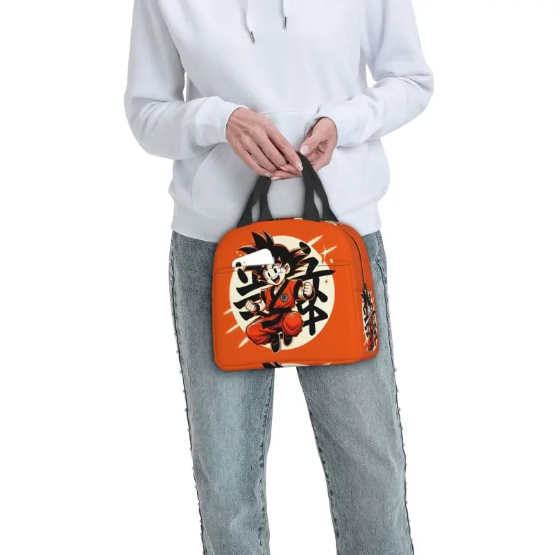 Custom D-Dragon B-Ball Z Gokus Lunch Bag Women DBZ Anime Cooler Thermal Insulated Lunch Boxes for Adult Office view 6