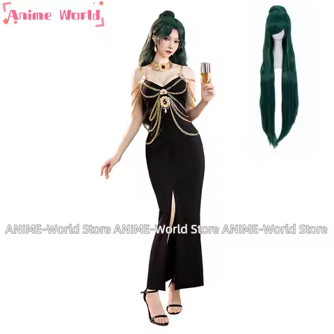 Anime Cosplays Trista Meiou Setsuna Formal Dress Cosplay Costume Full Dress Female Wig