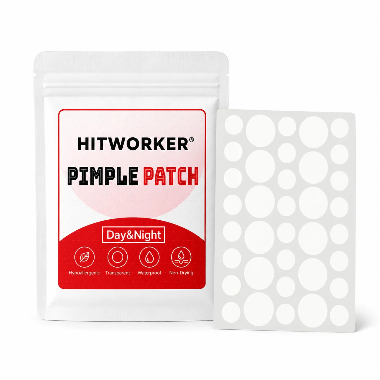360 Patchs Hydrocolloïdes Transparents pour Boutons, Patchs de Beauté pour Usage Jour et Nuit, Style Ourlet, Facile à Retirer, Couvre les Imperfections