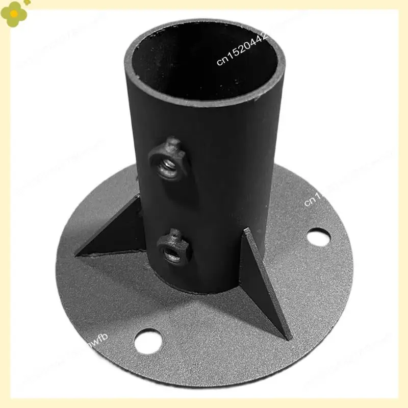 LDHL Chain Link Fence Pole Floor Flange Metal Chain Link Fence Mailbox Accessories 65Mm