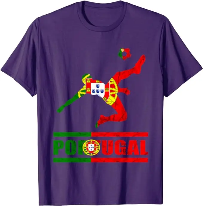 Portuguese Flag Portugal Soccer Portuguese Pride Portugal T-Shirt Humor Funny Football Lover Portuguese Team Fans Sports Clothes