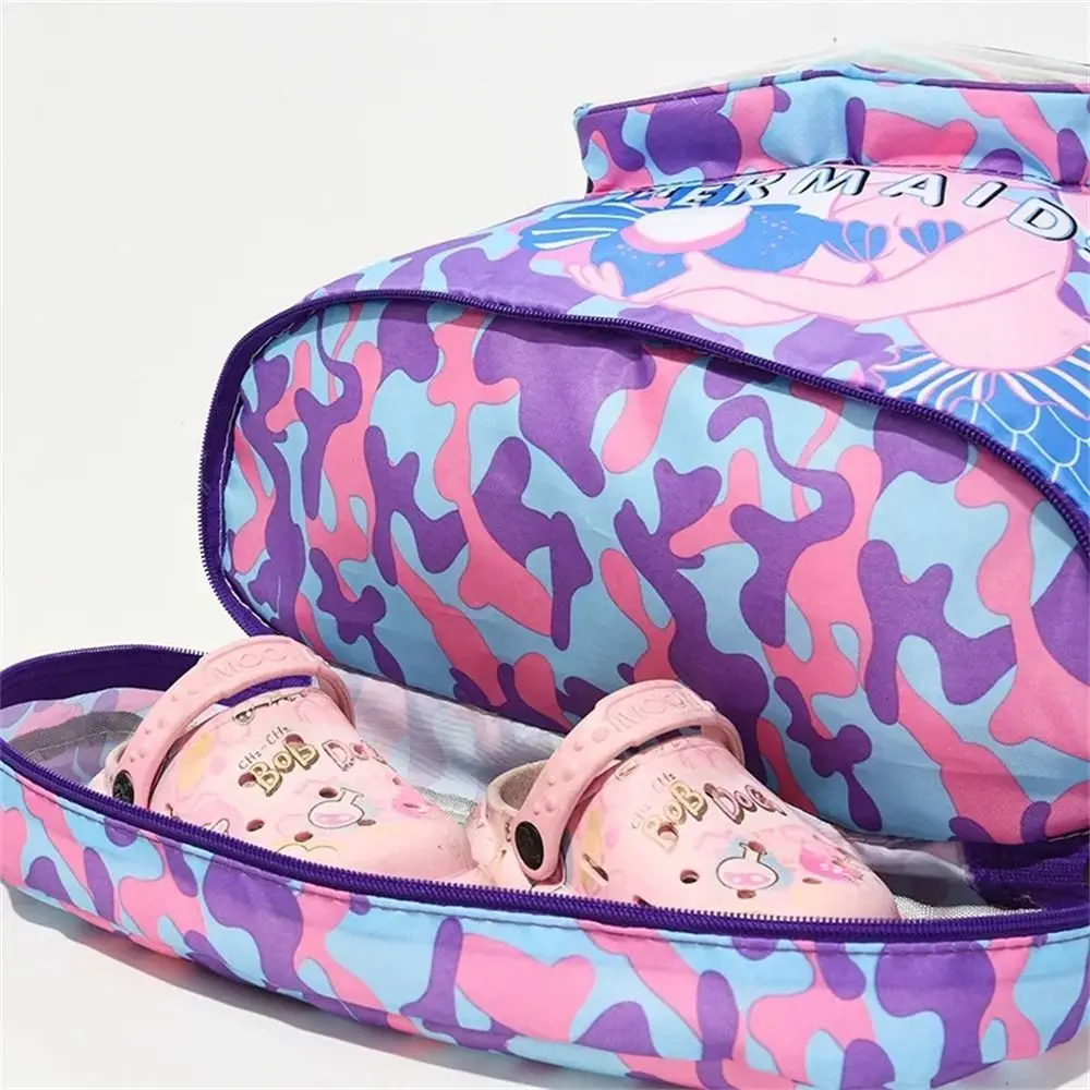 Borsa da nuoto per bambini impermeabile Scomparto per scarpe con separazione asciutta e bagnata Borsa da spiaggia per bambini Borsa da nuoto leggera con bocca a fascio