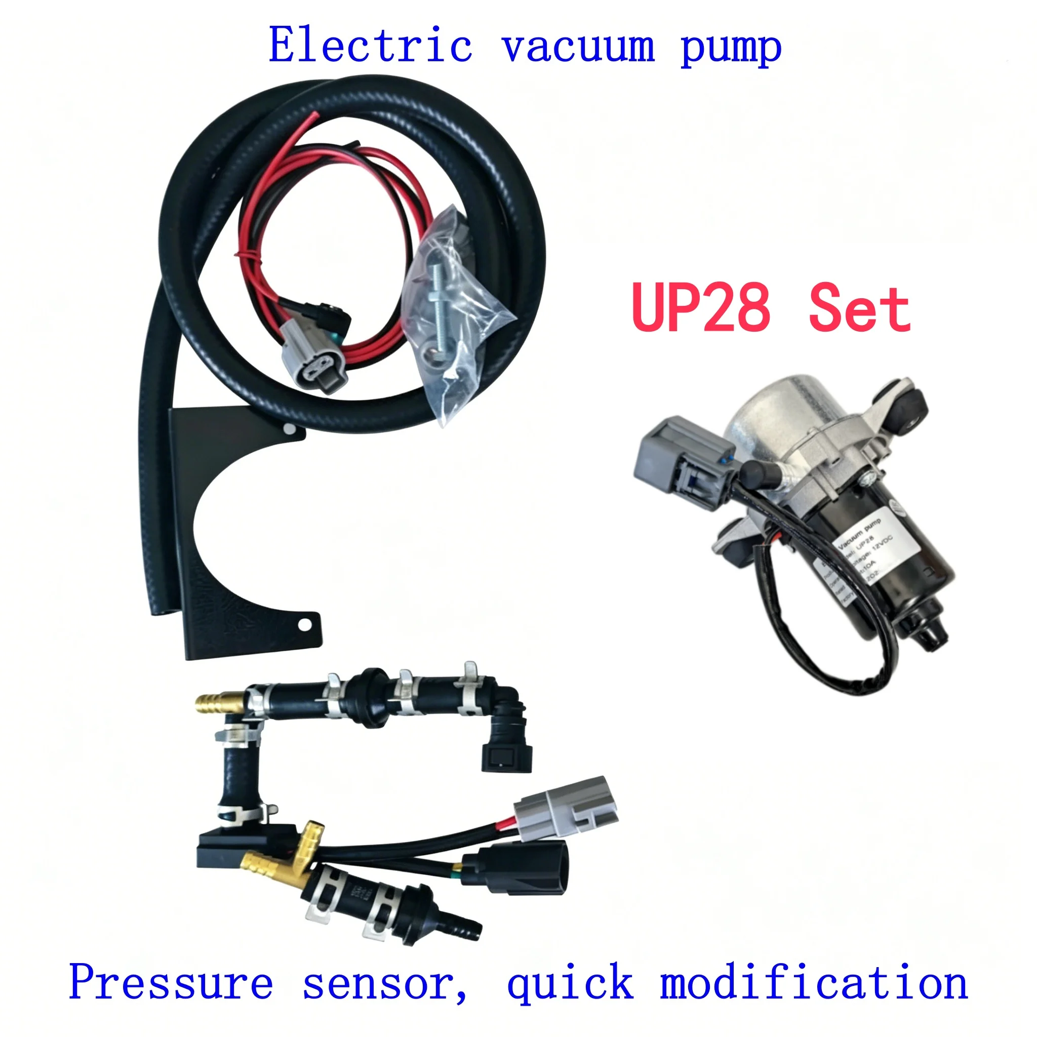

Brake assistance electronic vacuum pump installation kit - Booster pump UP28, with sensor and one-way valve