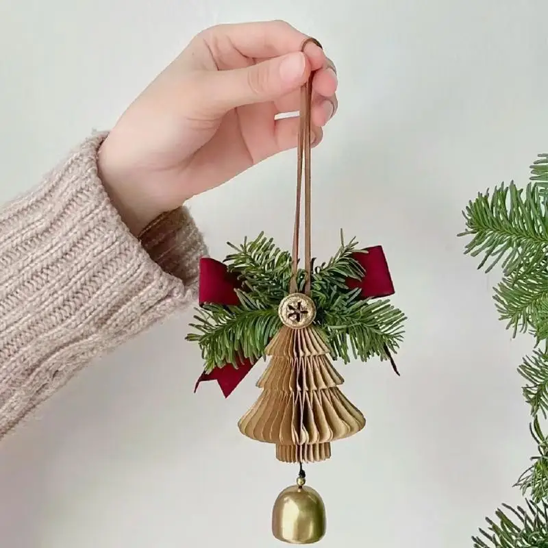 Bell Christmas Ornaments Large Christmas Bells Ornament Cute Bowknot Christmas Decor Christmas Tree Pendant Festive Decorative