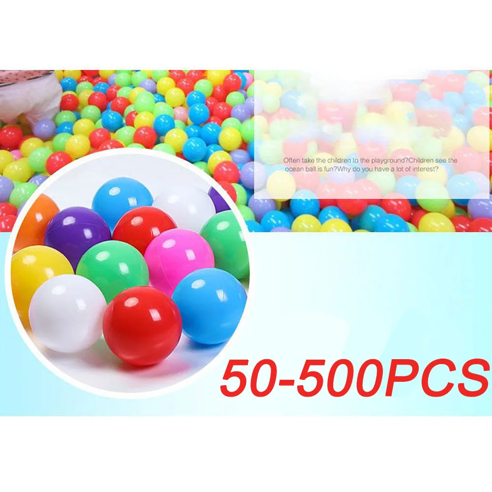 Pelota deportiva al aire libre, piscina de agua ecológica, bola de ola de mar, 50-500 Uds., 5,5 cm, pelota de aire antiestrés, Juguetes Divertidos para niños, chico Ballenbak