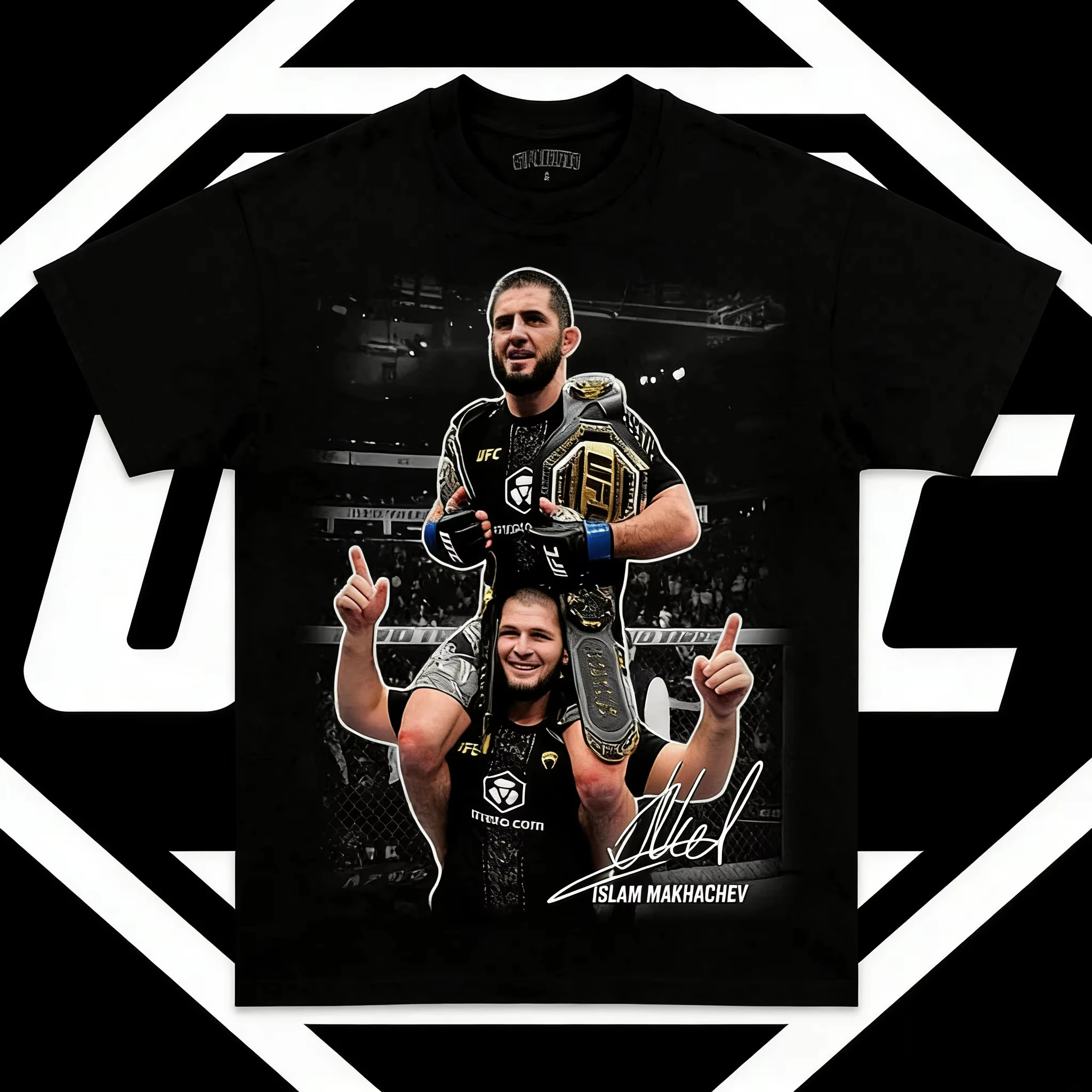 

UFC Islam Makhachev Theme 2025-26 Summer Pure Cotton 100% Loose Casual Fashion Trend T-shirt Suitable for Both Men and Women