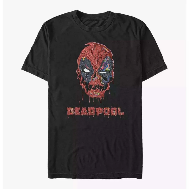 

Marvel Genuine New Marvel Zombie Deadpool Melt Deadpool Comic Print Men's and Women's Short Sleeve Plus Size Casual T-Shirts