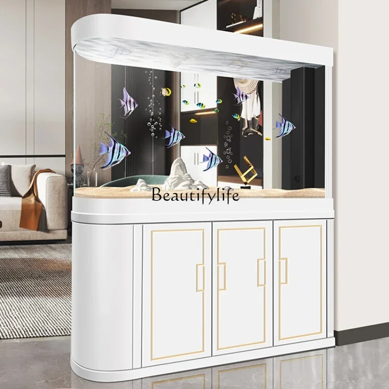 

LD332024 New Light Luxury Fish Tank Living Room Large Household Screen Aquarium Fish Globe