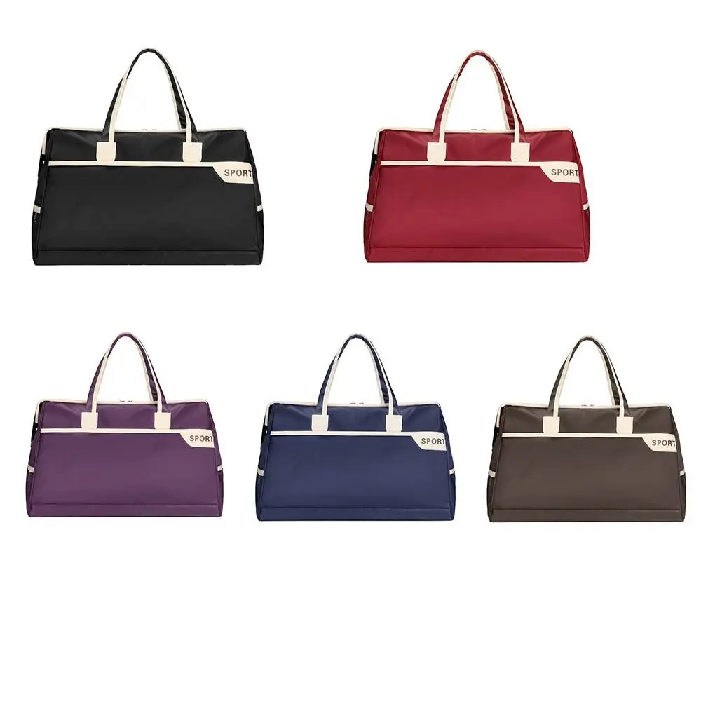 

Portable Korean style Travel Luggage Bag Large Capacity Single Shoulder Sports Fitness Handbag Waterproof Carrying Gym Bag Yoga