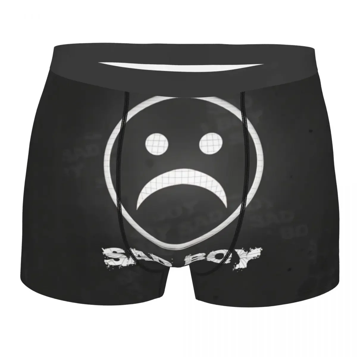 Sad Boy Grey Men Boxer Briefs Underwear Navigation Highly Breathable High Quality Sexy Shorts Gift Idea