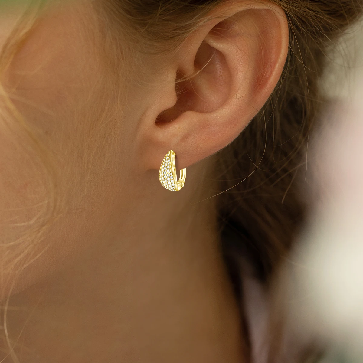 

14K Gold Filled Moissanite Hoop Earrings Luxury Sparkling Diamond Ear for Women Wedding Anniversary Gifts Affordability Jewelry