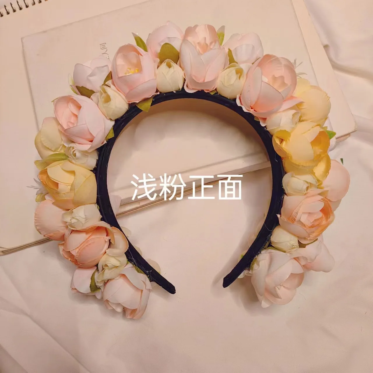 عصابة رأس زهور ثلاثية الأبعاد ، دبوس شعر الفتاة ، إكسسوارات زي هان ، خرافية وطنية