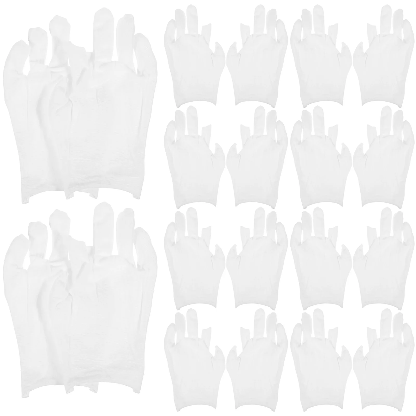 

12 Pairs Cotton Gloves Mitts White for Dry Hands Women Wen Wan Moisturizing Work