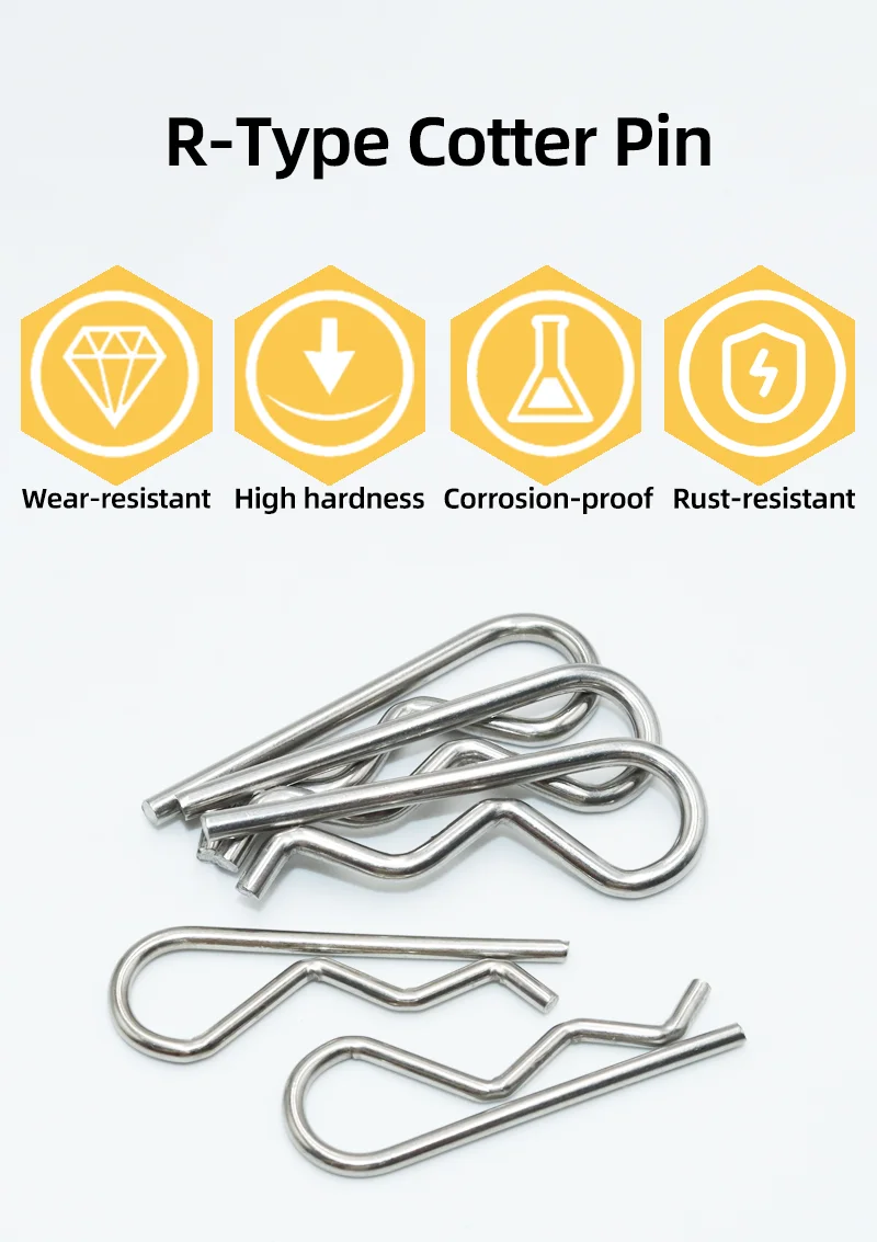 40p 304 Edelstahl RC Körper Clip B-typ R-typ Splint Welle Sicherungsring Karte Pin Haarnadel Pins auto Lkw Buggy Shell Pins – Detail 2