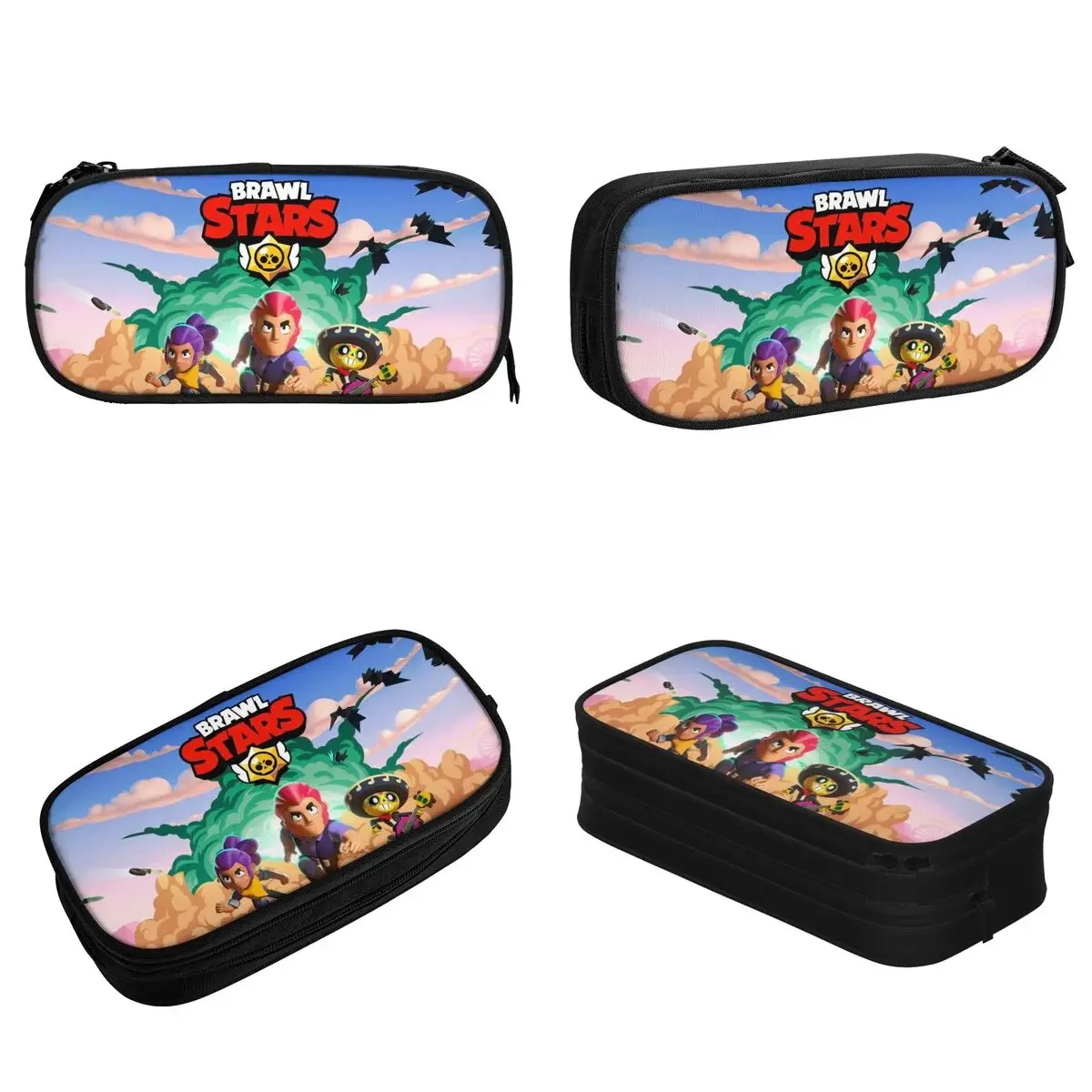 Brawled Game Pencil Cases Creative Pen Box Bag Student Big Capacity School Supplies Zipper Pencil Box