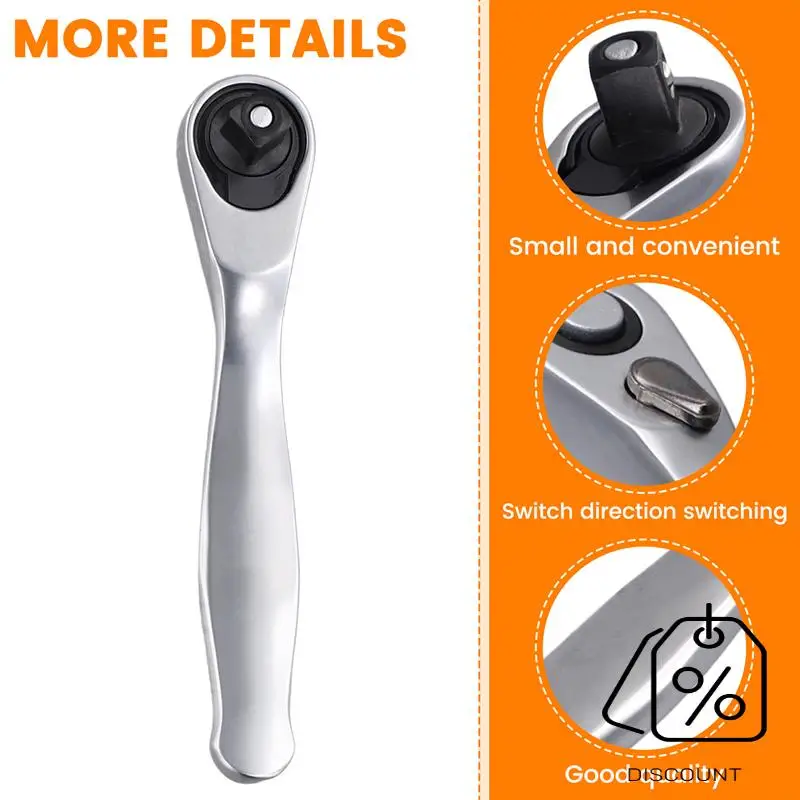 BAAG-Mini 1/4 Ratchet Wrench High Quality Quick Socket Ratchet Wrench Screwdriver Wrenches Tools Small Spanner 72 Tooth