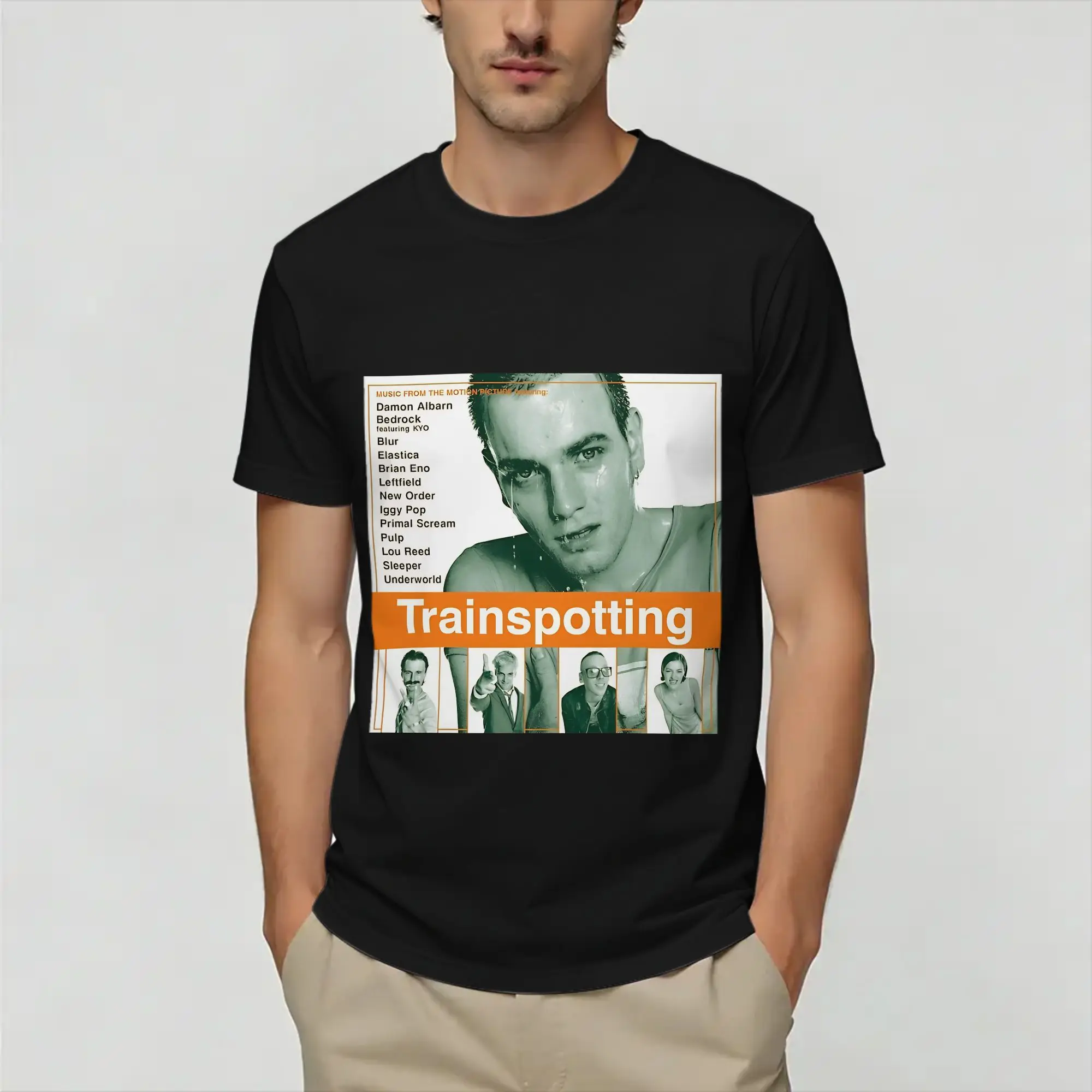 Trainspotting Movie   T-Shirt for Men  Vintage Cotton Tee Shirt Round Collar Short Sleeve T Shirt Gift Idea Clothing