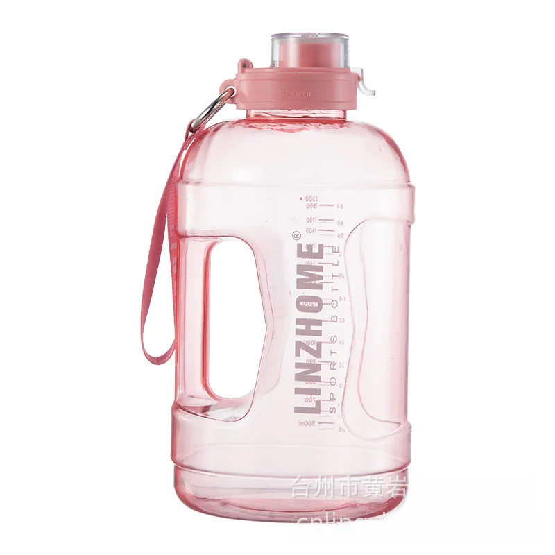 Net red sports portable one-handed opening large capacity water cup ton barrel Protein shaker Korean cup Shaker protein bottles