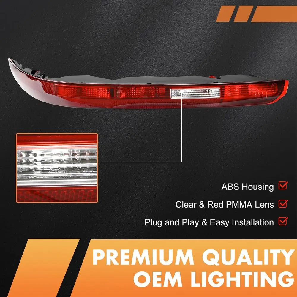 عاكس المصد الخلفي لجانب الركاب الأيمن Audi Q7 2016-2022، ضوء خلفي ومصباح الضباب لاستبدال 4M0945096A #3