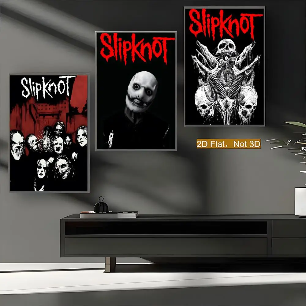 Rock S-Slipknot Band Poster Premium PP Wall Decal - Peel & Stick, HD Print, Waterproof Home Decor
