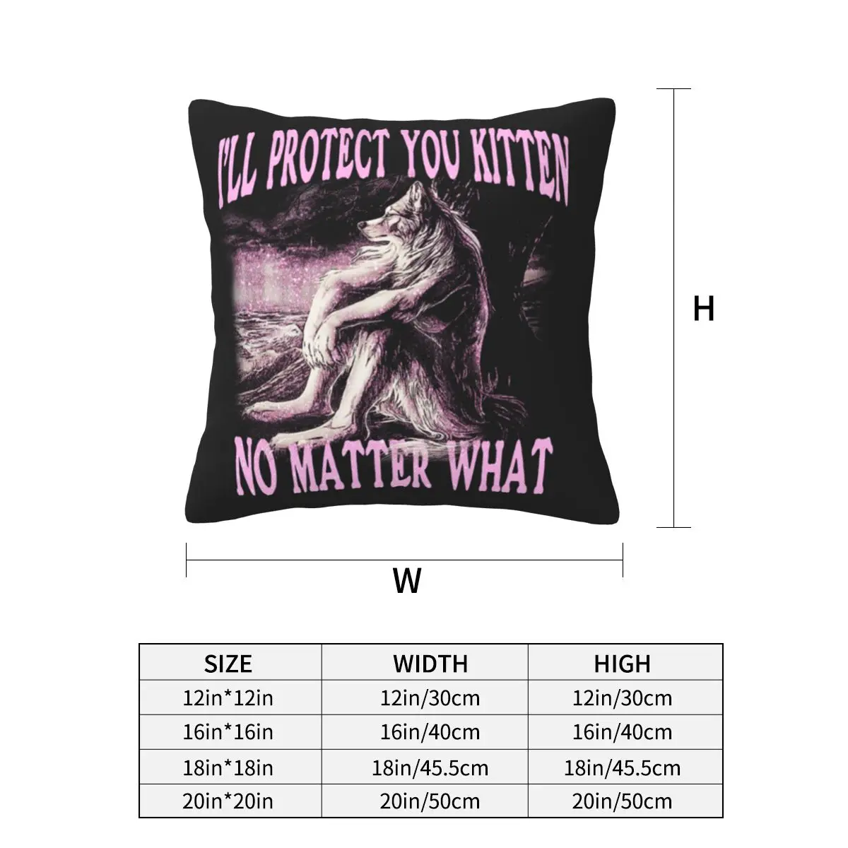 Wolf Ripping Alpha Wolf Werewolf Square Pillowcase Pillow Cover Cushion Zip Decorative Comfort Throw Pillow for Home Sofa