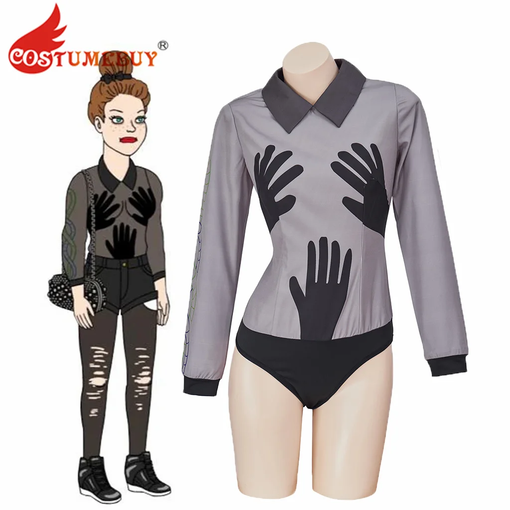 

Sarah Lynn Cosplay Shirt Sarah Lynn Costume Women Sexy Print Hand Shirt Jumpsuit Casual Long Sleeve Bodysuit Halloween Cosplay