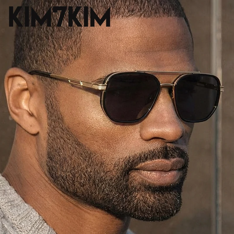 

Vintage Square Polarized Punk Sunglasses Men 2026 Luxury Brand Change Color Sun Glasses For Male Metal Double Bridge Eyewear