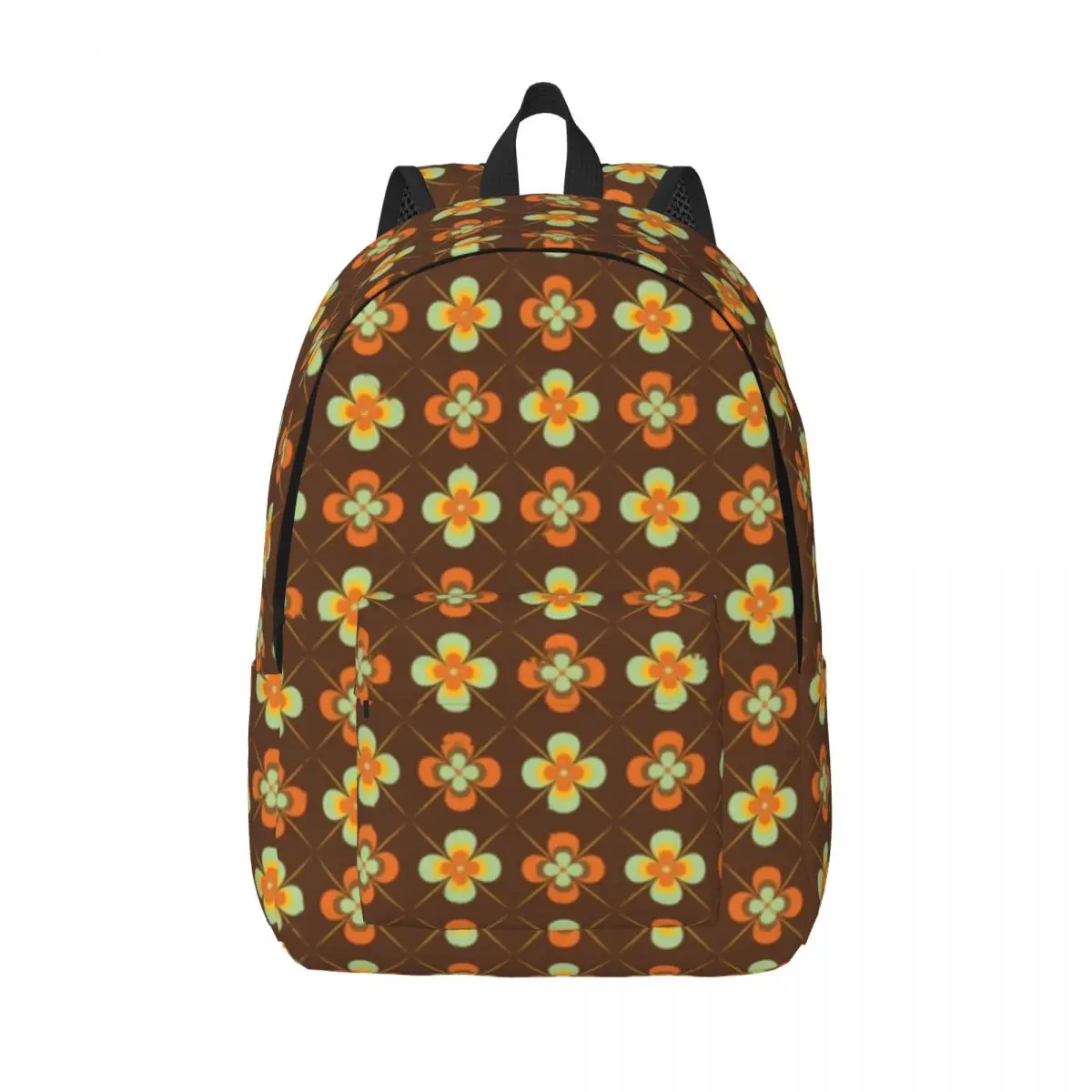 

A 70s Flower Backpack Geometric Camping Backpacks Male High Quality Durable High School Bags Cute Rucksack Xmas Gift