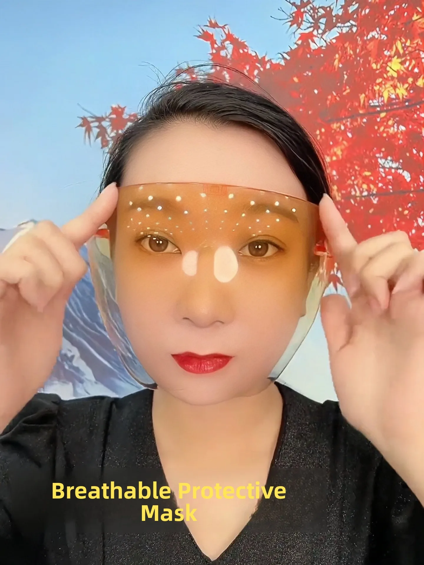 

Women's Sun Protection Face Mask Full Face Protection Breathable Windproof Cycling Fog Proof Goggles Summer Eye Protection