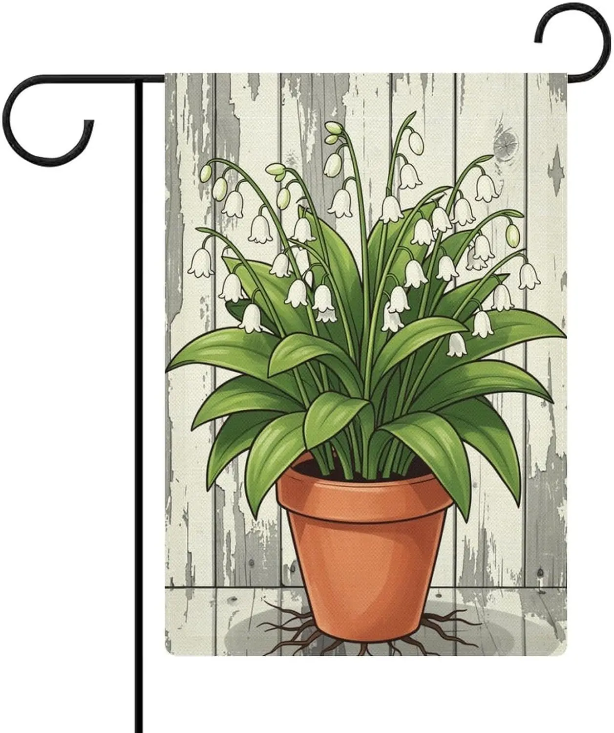 12x18 Inch Lily of The Valley Spring Floral Garden Flag Double Sided Flower Pot Farmhouse Decor AAS
